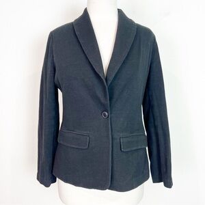 EDEN SOCIETY BLACK ONE BUTTON BLAZER JACKET WOMENS SZ MEDIUM